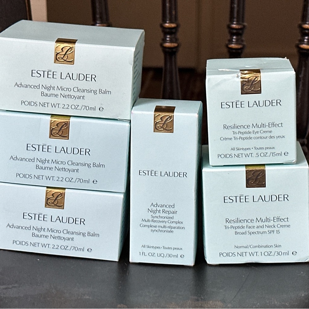 Estee Lauder Advanced Night Micro cleansing balm, night repair, eye/face cream.